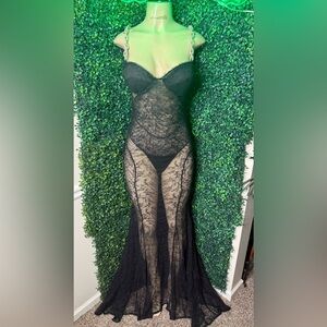 Elegant Black Lace Gown